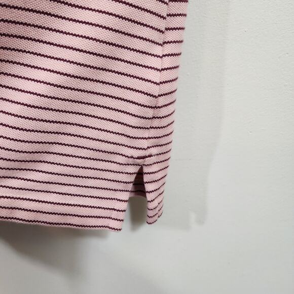 Radmor dusty rose striped short sleeve golf polo woman's size medium - Picture 5 of 8